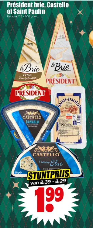 Aanbieding: Président brie, Castello of Saint Paulin