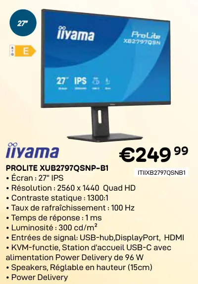 Offre: Prolite xub2797qsnp-b1