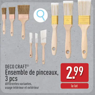 Offre: Ensemble de pinceaux