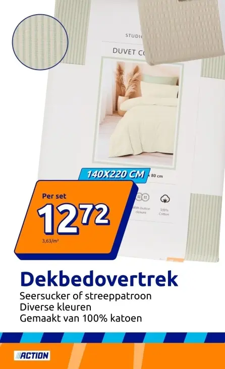 Promotie: Dekbedovertrek 140 x 220 cm