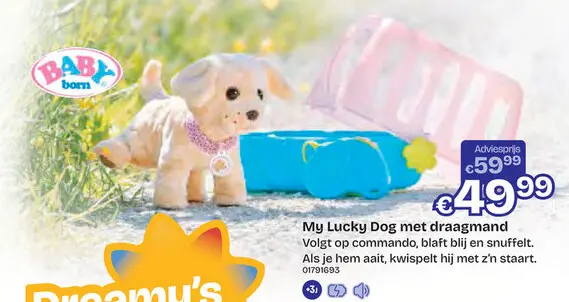 Aanbieding: My Lucky Dog met draagbare mand