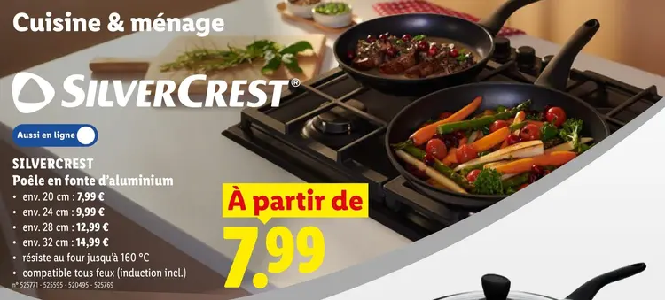 Offre: Poêle en fonte d’aluminium