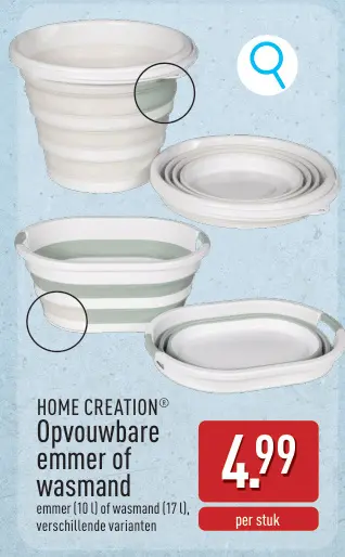 Promotie: Opvouwbare emmer of wasmand