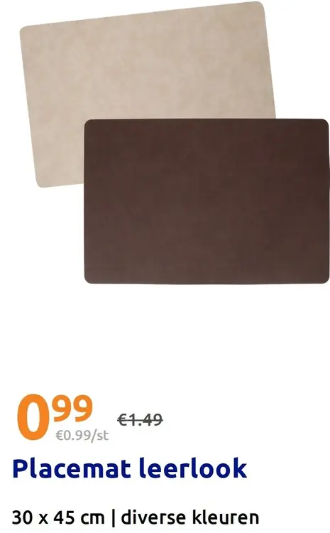 Promotie: Placemat leerlook