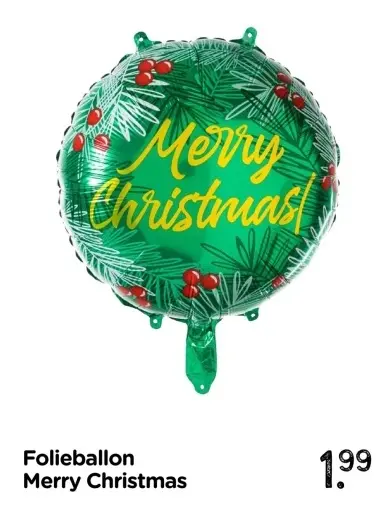 Promotie: Folieballon Merry Christmas