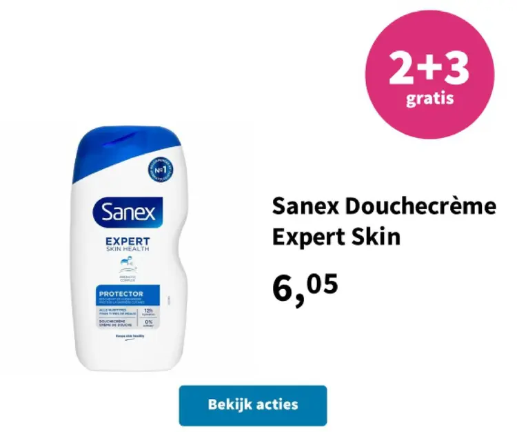 Aanbieding: Sanex Douchecrème Expert Skin