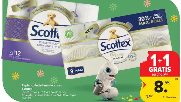 Offre: Papier-toilette humide et sec