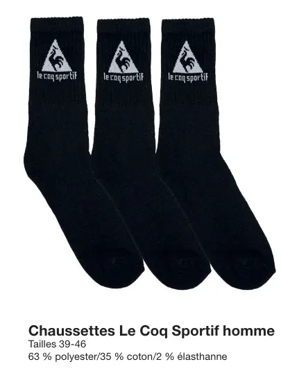 Offre: Chaussettes Le Coq Sportif homme
