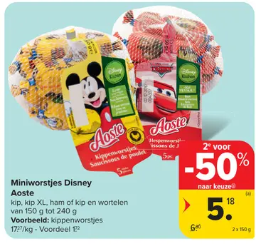 Aanbieding: Miniworstjes Disney