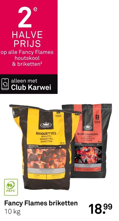 Aanbieding: Fancy Flames houtskool en briketten