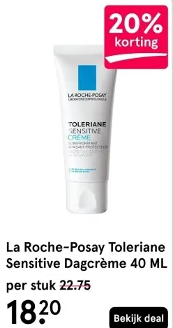 Aanbieding: La Roche-Posay Toleriane Sensitive Dagcrème 40 ML