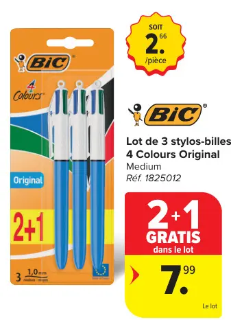 Offre: Lot de 3 stylos-billes 4 Colours Original