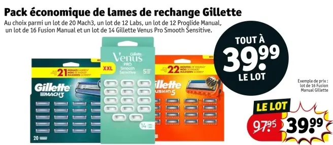 Offre: Pack économique de lames de rechange