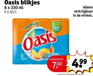 Promotie: Oasis blikjes