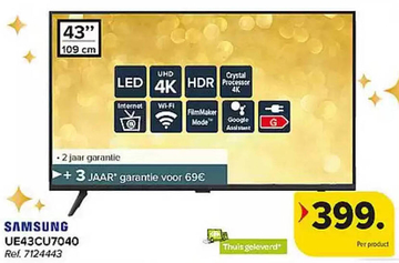 Aanbieding: SAMSUNG JE43CU7040