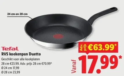 Aanbieding: RVS koekenpan Duetto
