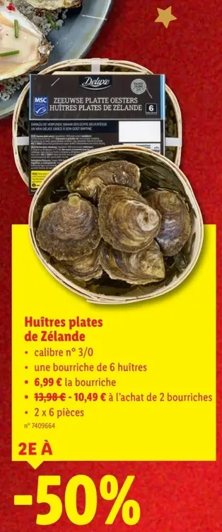 Offre: Huîtres plates de Zélande