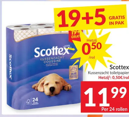 Promotie: Kussenzacht toiletpapier