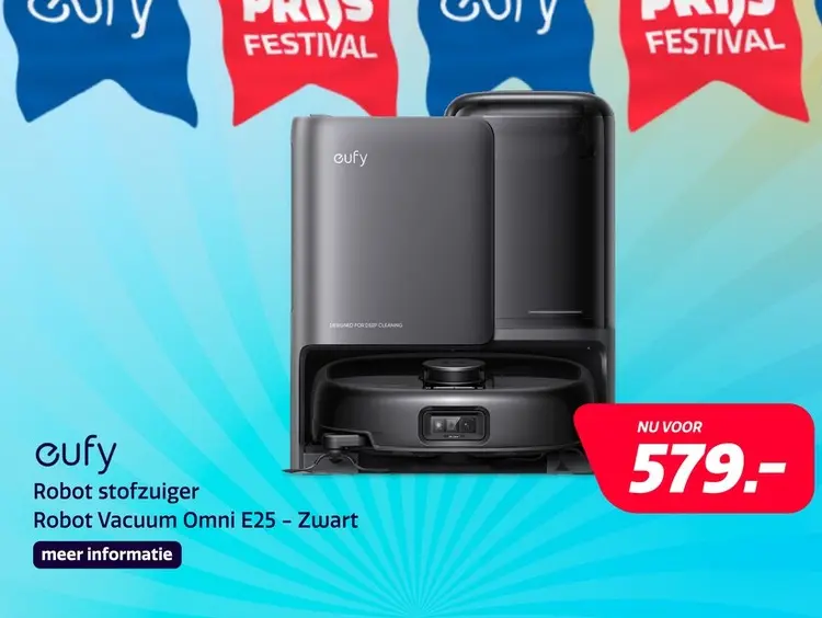 Aanbieding: Eufy Robot Vacuum Omni E25 - Zwart