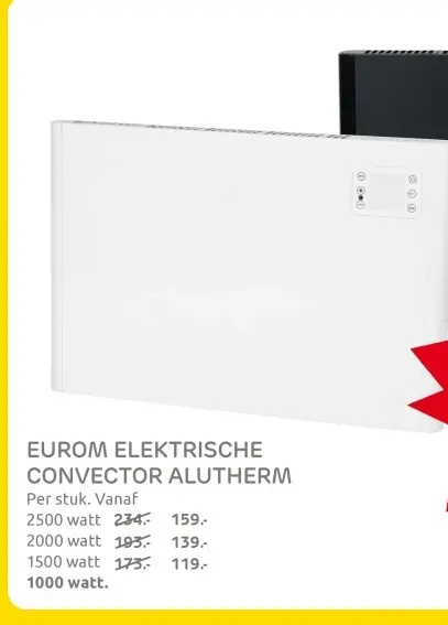 Aanbieding: Elektrische convector alutherm