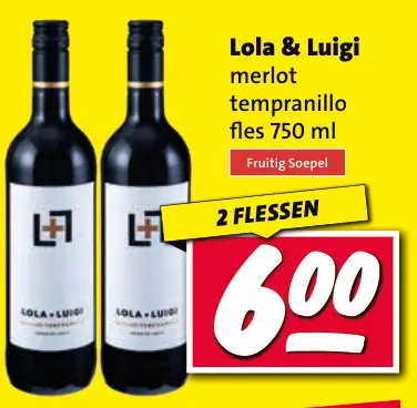 Aanbieding: Lola & Luigi merlot tempranillo