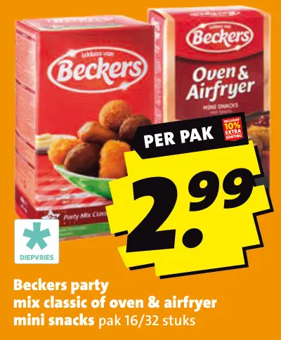 Aanbieding: Beckers party mix classic of oven & airfryer 