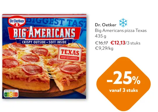 Promotie: Big Americans pizza Texas