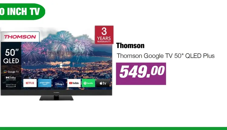 Aanbieding: Thomson Google TV 50" QLED Plus