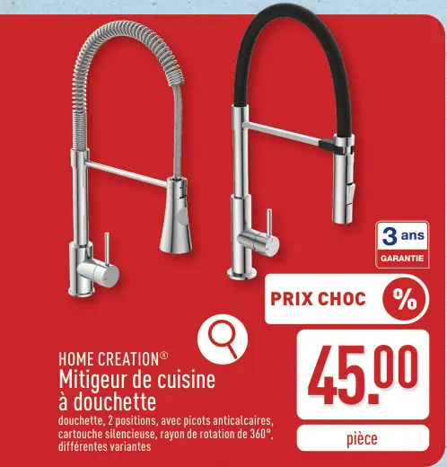 Offre: Mitigeur de cuisine à douchette