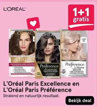 Aanbieding: L'Oréal Paris Excellence en L'Oréal Paris Préférence