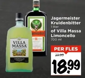 Aanbieding: Jagermeister Kruidenbitter of Villa Massa Limoncello