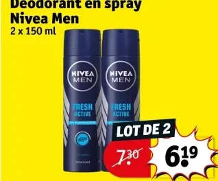 Offre: Deodorant en spray Nivea Men