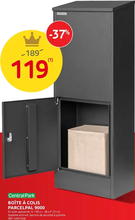 Offre: Boîte à colis Parcelpal 9000
