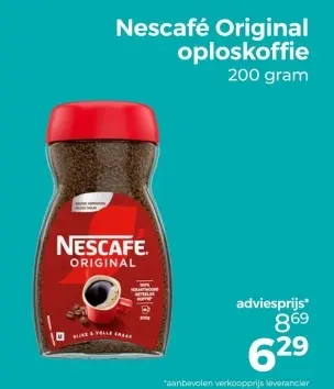 Aanbieding: Nescafé Original oploskoffie