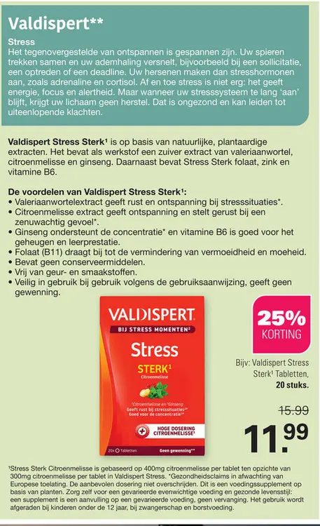Aanbieding: Valdispert Stress Sterk¹ Tabletten