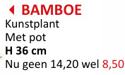 Aanbieding: Kunstplant Bamboe H36cm