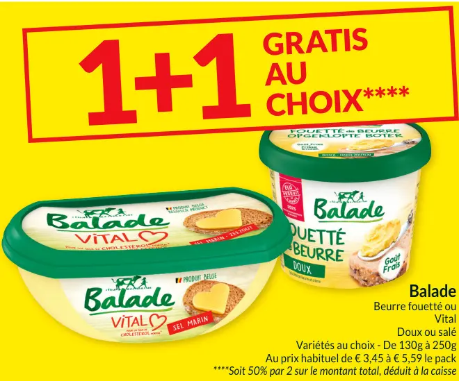 Offre: Beurre fouetté ou Vital