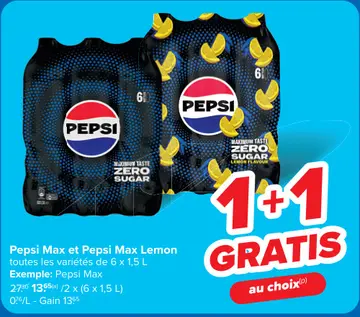 Offre: Pepsi Max et Pepsi Max Lemon