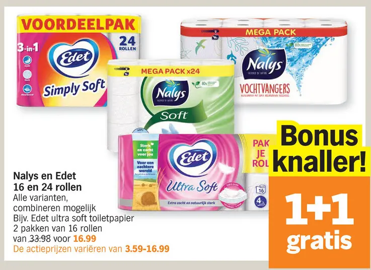 Aanbieding: Nalys en Edet toiletpapier