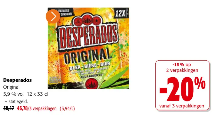 Promotie: Desperados Original
