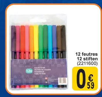 Offre: 12 feutres / 12 stiften