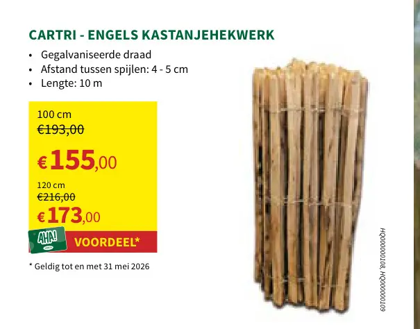 Promotie: Engels kastanjehekwerk