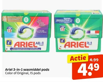 Aanbieding: Ariel 3-in-1 wasmiddel pods