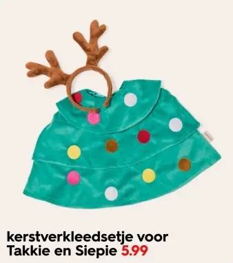 Aanbieding: kerstverkleedsetje voor Takkie en Siepie