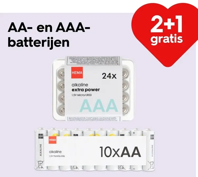 Aanbieding: AA- en AAA-batterijen