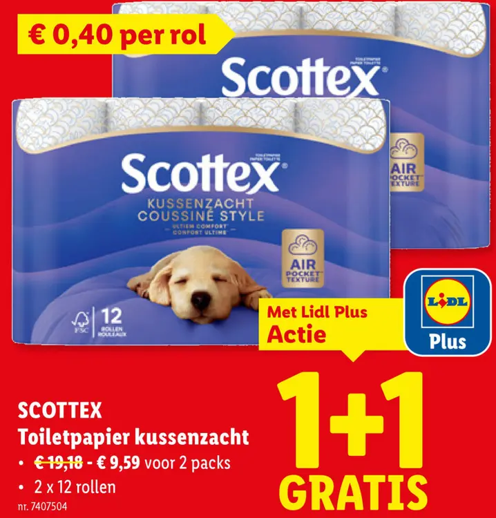 Promotie: Toiletpapier kussenzacht