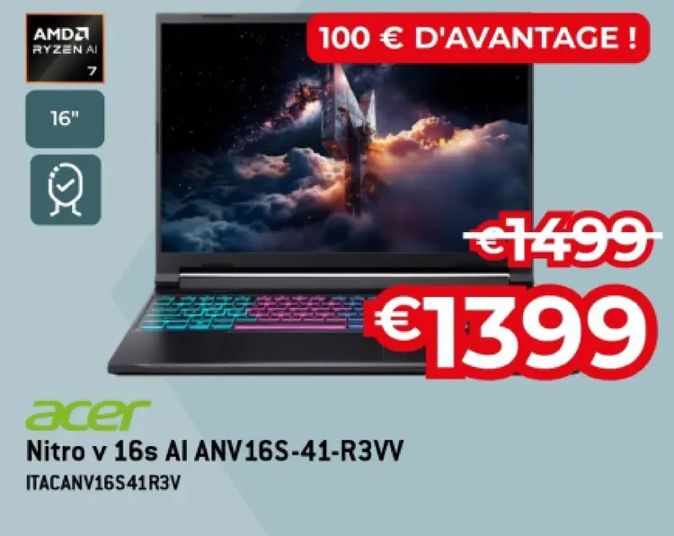 Offre: Nitro v 16s AI ANV16S-41-R3VV