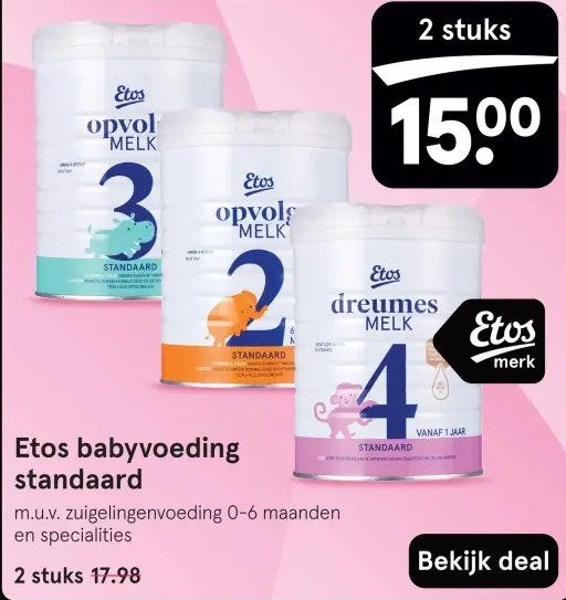 Aanbieding: Etos babyvoeding standaard