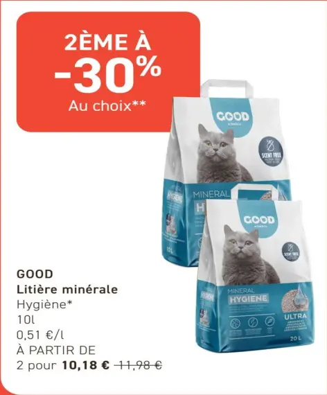 Offre: GOOD Litière minérale Hygiène