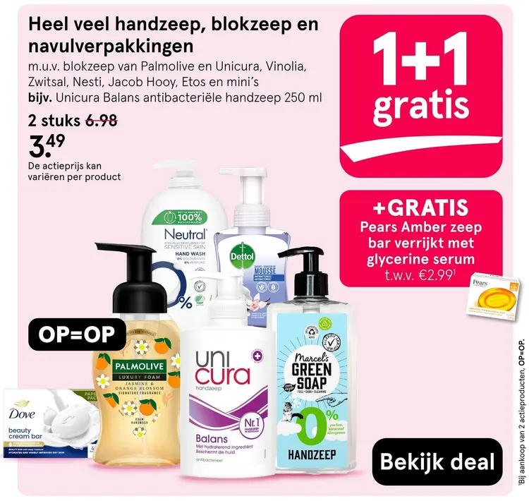 Aanbieding: Heel veel handzeep, blokzeep en navulverpakkingen